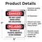 Signmission Do Not Leave Door Open Or Unlocked Bilingual, 5 in W x Rectangle, Vinyl Decal OS-2PACK-DS-D-57-VS-1152 - alternate 2